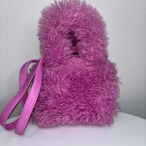 Pink Furry Women's Bag